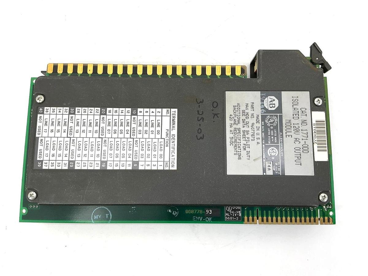 Used Allen Bradley 1771-ODD Isolated AC Output Module 16-Point 8A 120VAC 1771ODD