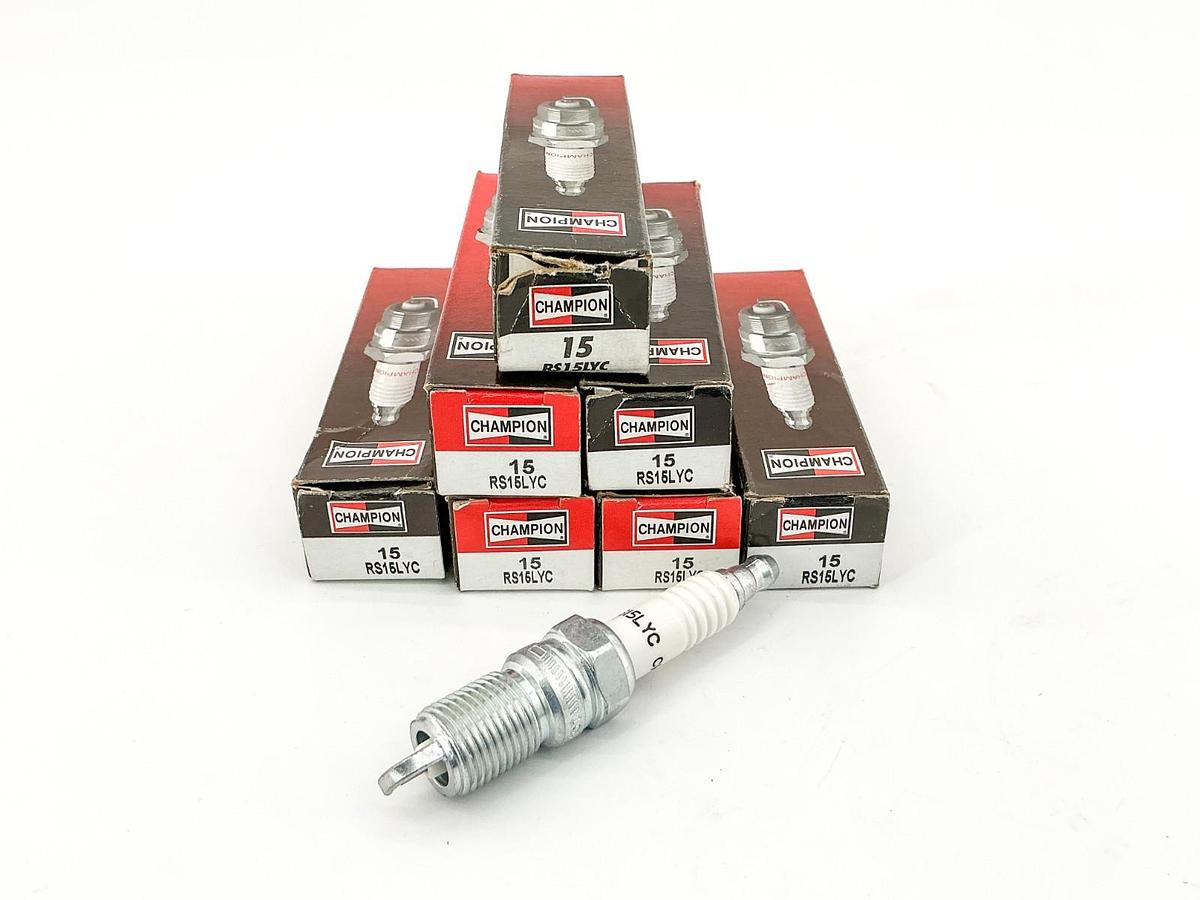 New Lot of 7 Champion RS15LYC Copper Plus Spark Plug 15
