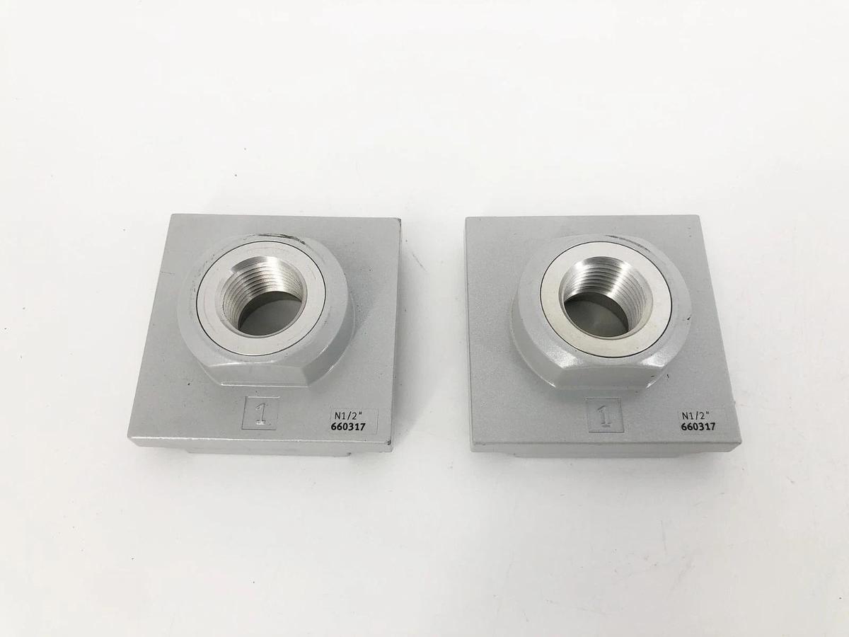 Lot of 2 New Festo 660317 Endplates N1/2" - No Box