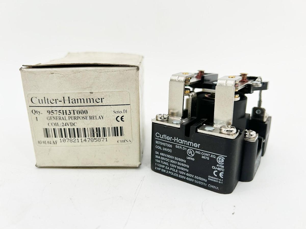 New Cutler Hammer 9575H3T000 General Purpose Relay Coil 24VDC 3000 Series