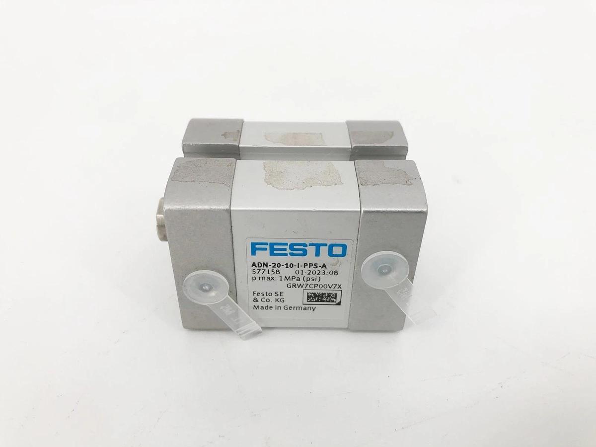 New Festo ADN-20-10-I-PPS-A Pneumatic Cylinder 577158 10 Bar - No Box