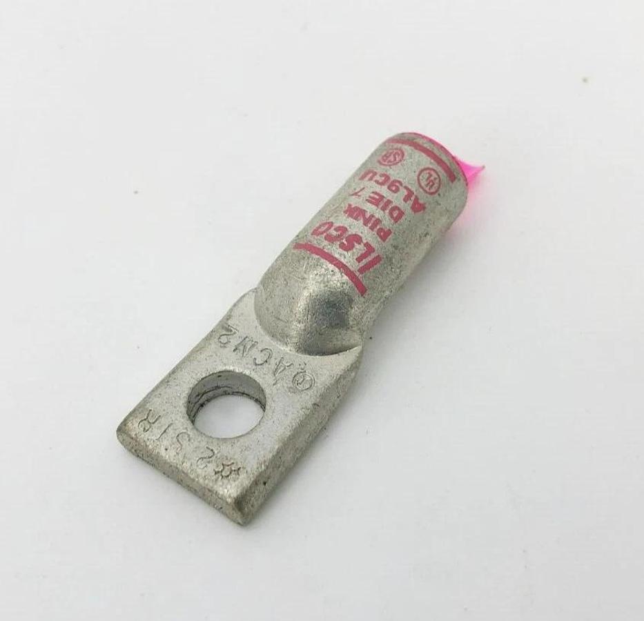 Lot of 3 New Ilsco ACN2 Compression Lugs #2 STR Pink Die 7 AL9CU