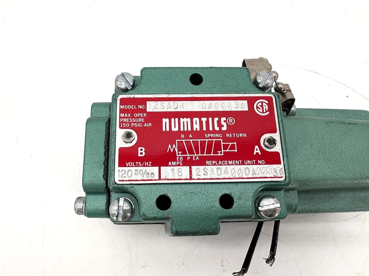Numatics 12SAD4-0A00030 Solenoid Valve 120V 12SAD400OA00030 - No Gasket or Box