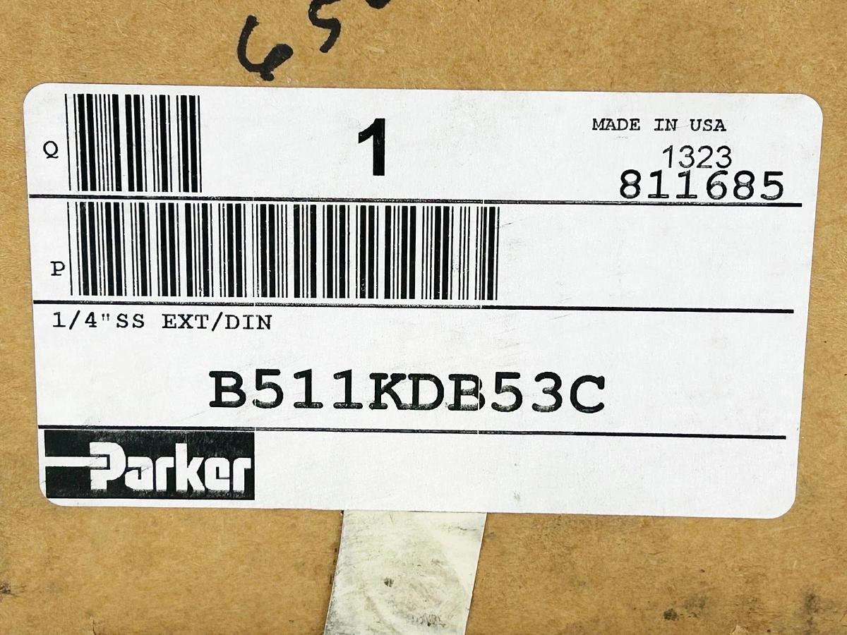 New Parker B511KDB53C B5 Solenoid Valve 1/4" NPT 120V 50/60Hz B5 Series