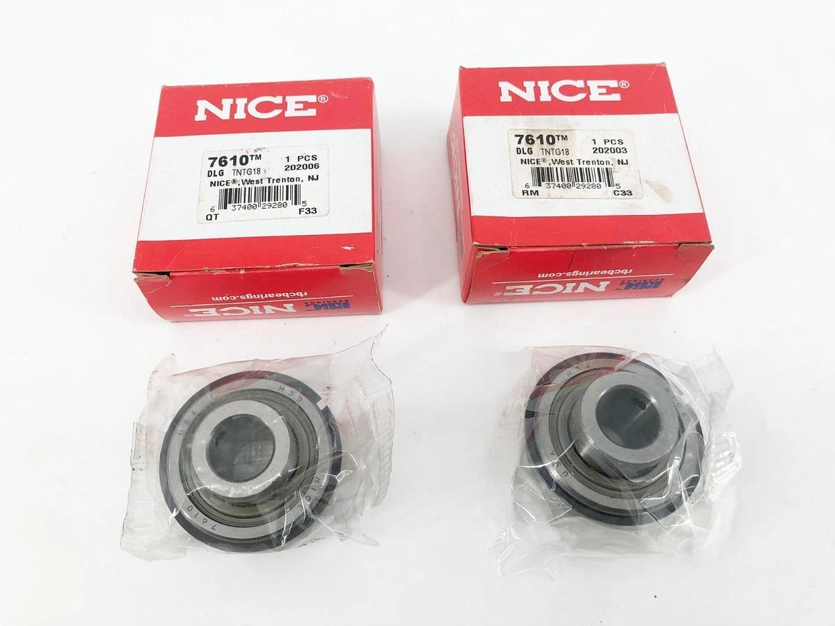 Lot of 2 New Nice 7610DLGTNTG18 Insert Bearings .625” ID 1.75” OD 1.0938” W