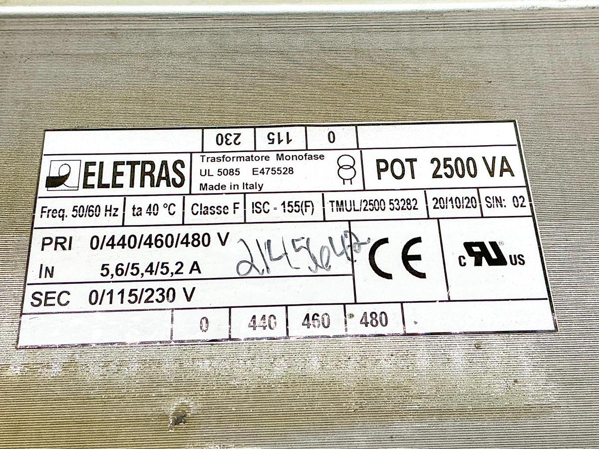 New Eletras TMUL/2500  53282 Transformer 2500VA 480V PRI 115/230V Sec - No Box