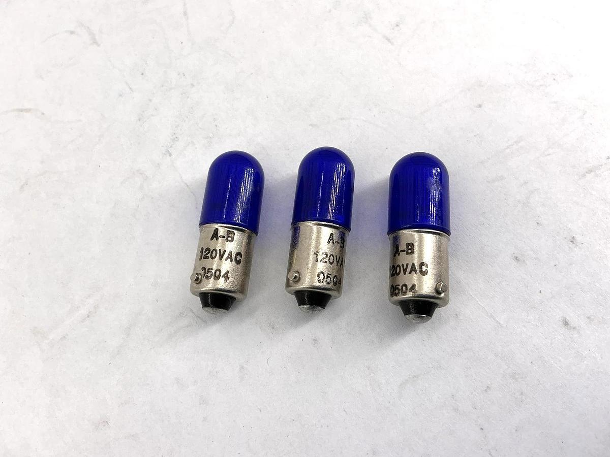 Lot of 3 New Allen Bradley 800T-N320B Replacement LED Pilot Light Blue 120VAC