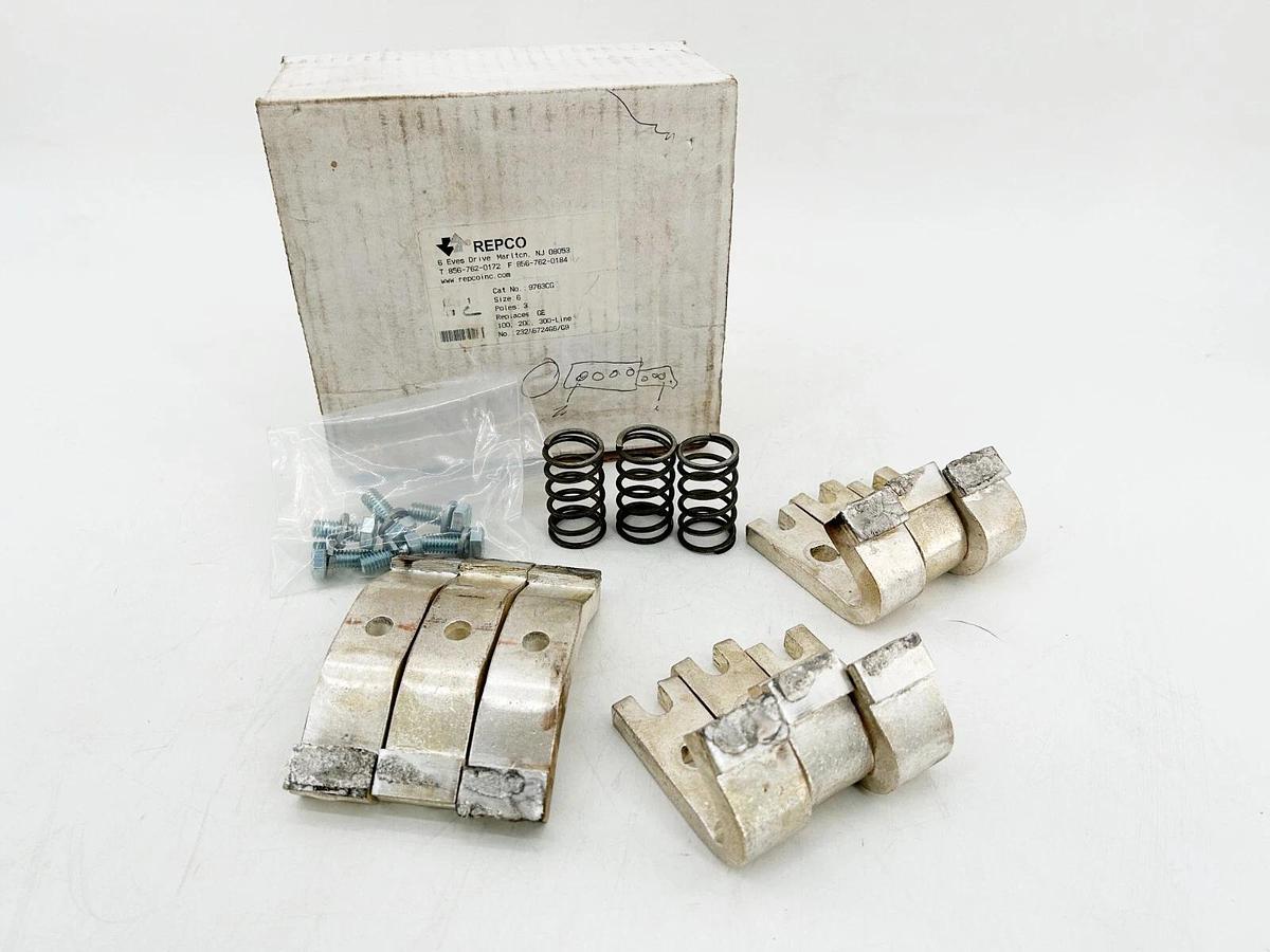 Used REPCO 9763CG GE 100/200/300 Line Replacement Contact Set Size 6 3P 232A6724G6/G9