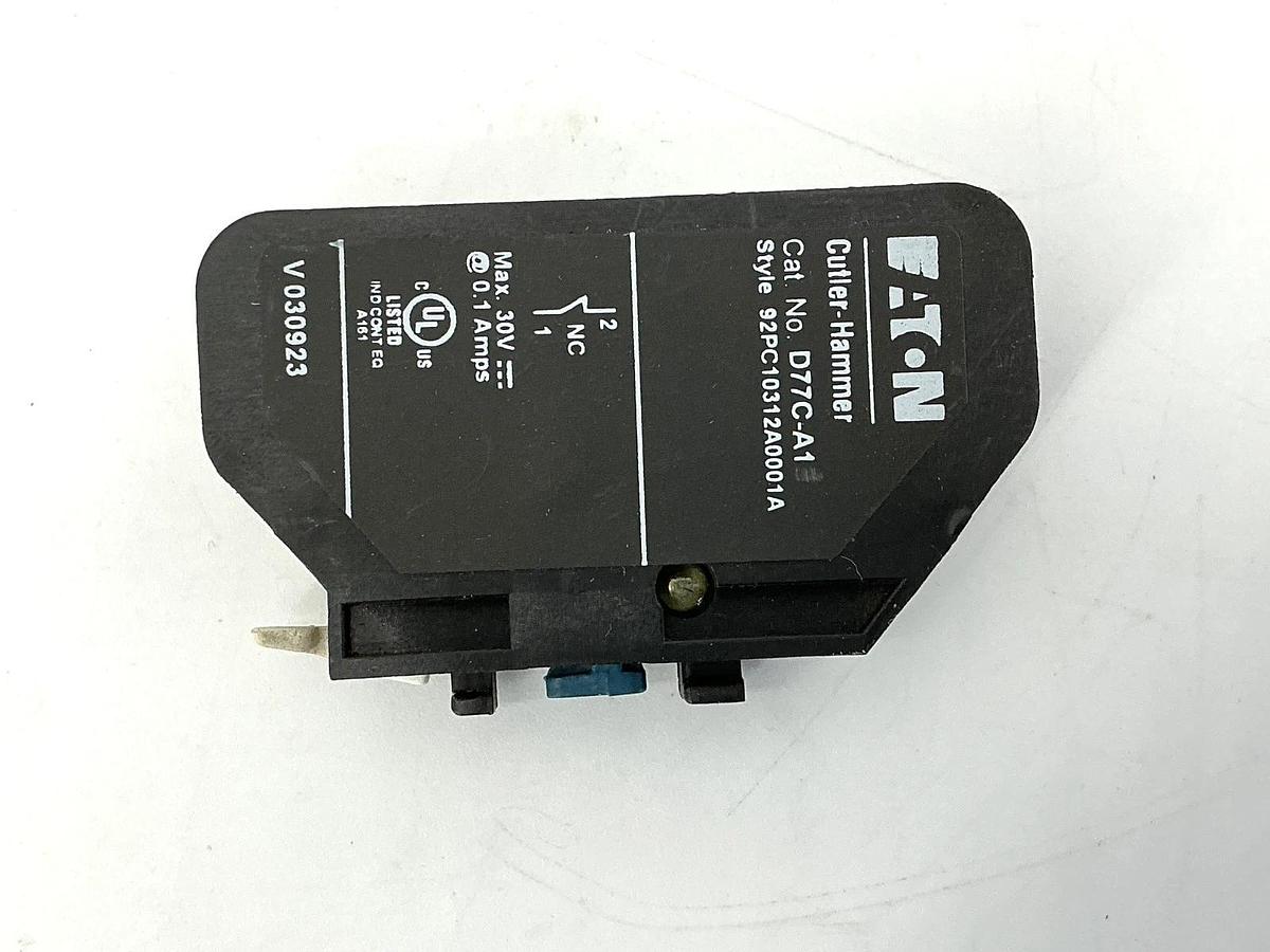 Used Eaton Cutler-Hammer D77C-A1 Auxiliary Contact 0.1A 30V