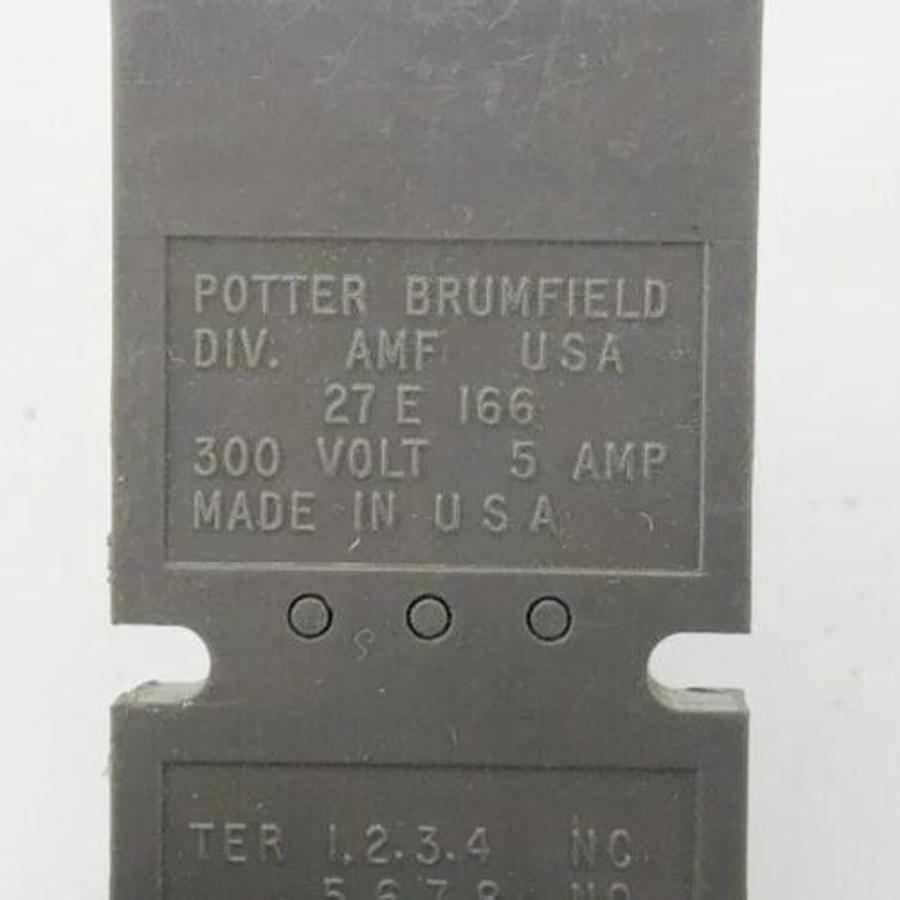 Used Lot of 6 Potter & Brumfield 27E166 Relay Sockets 5A 300V
