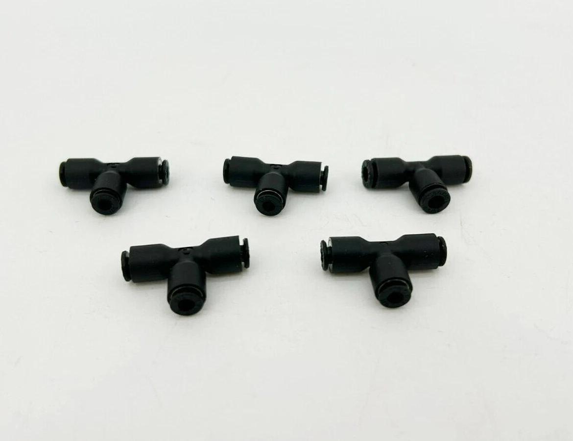 Lot of 5 New Lawson 86784 Union Tees, 1/8" OD, Glass Reinforced Nylon