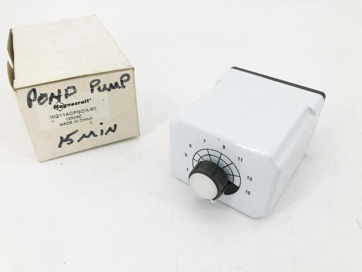 New Magnecraft W211ACPSOX-60 Time Delay Relay 120VAC 1-15min.