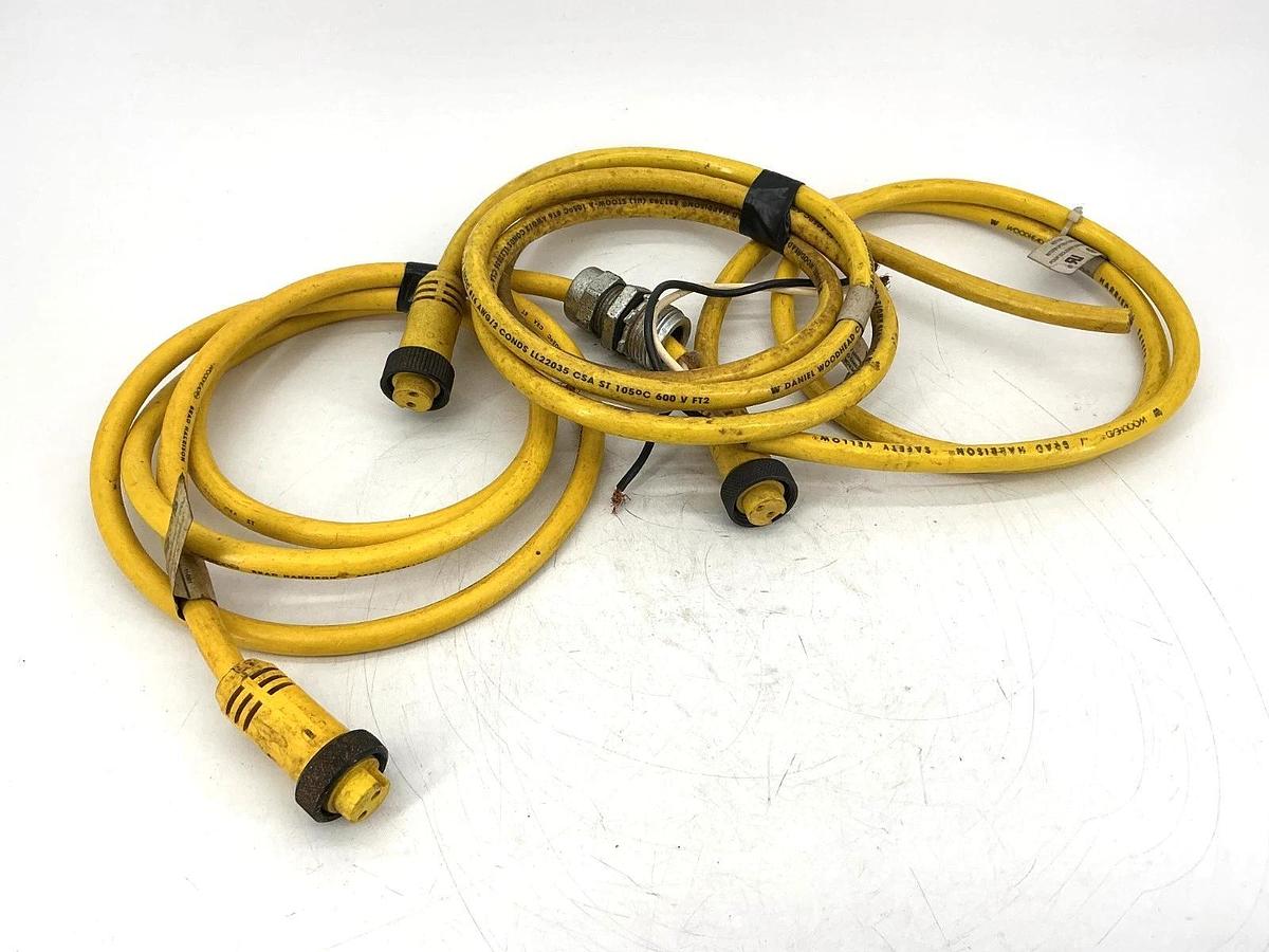 Used Lot of 3 Brad Connectivity 40711 Connector Cable 2P Female 2Wire 13A 600V