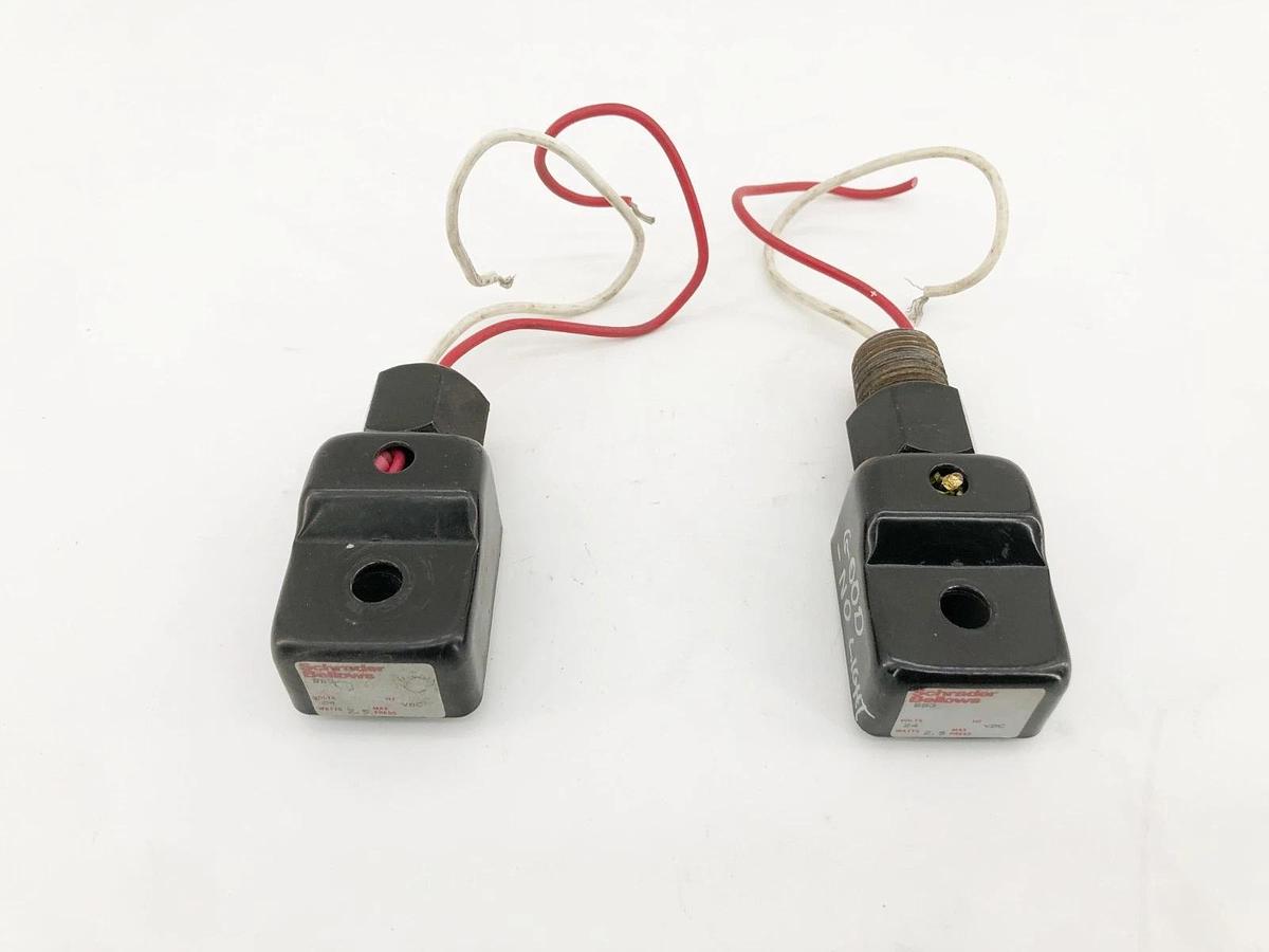 Used Lot of 2 Schrader Bellows BB3 Coils 24VDC 2.5W