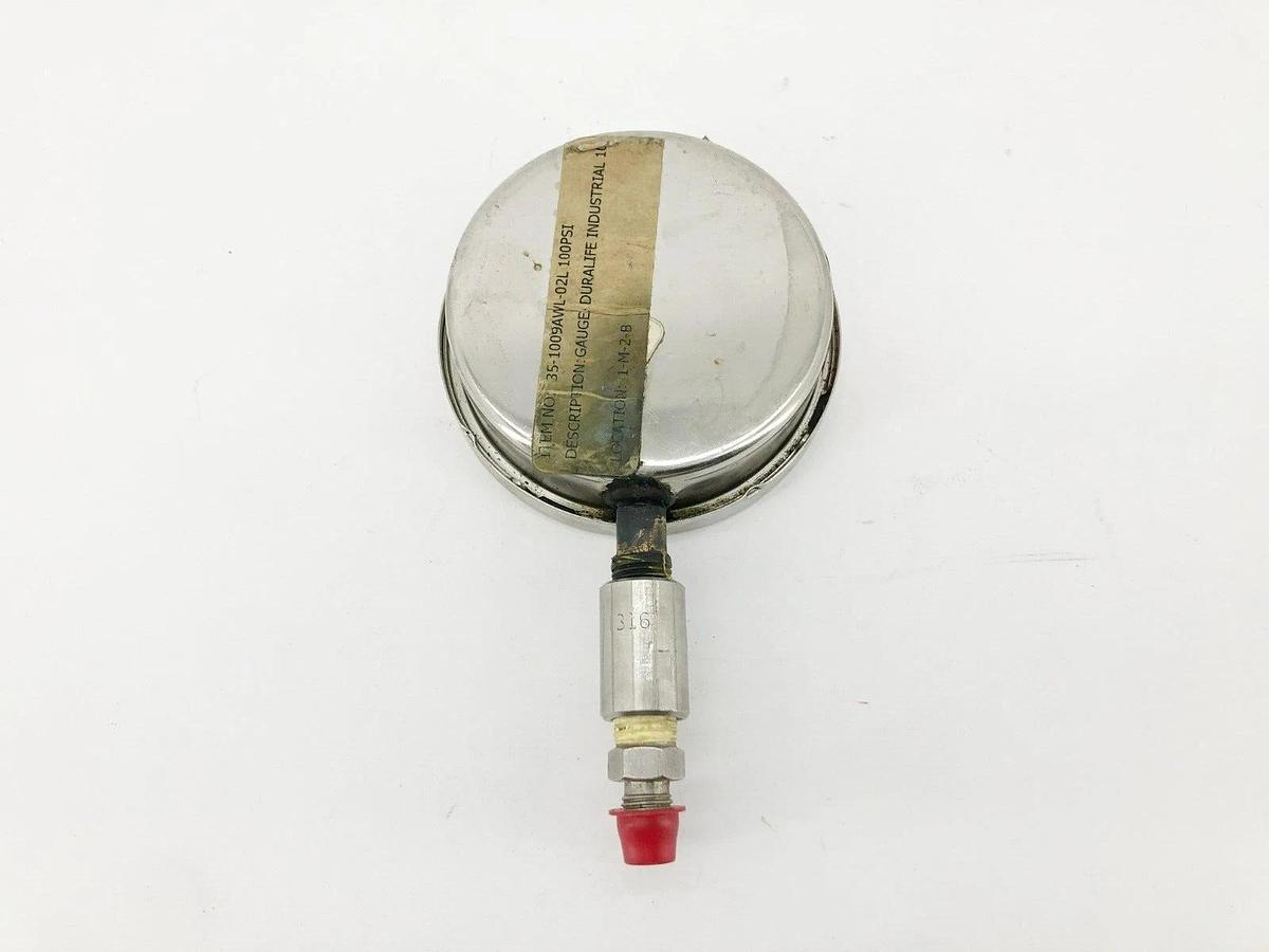 New Ashcroft 35-1009AWL-02L-100# Pressure Gauge 3.5" Dia. 1/4" NPT 0-100psi