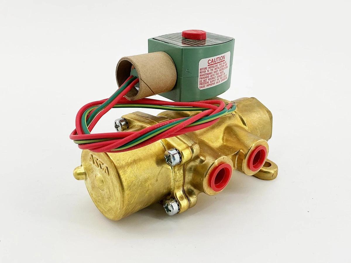 New Asco 8344G072 24VDC Solenoid Valve 10-125PSI 3/8" Pipe 11.6W