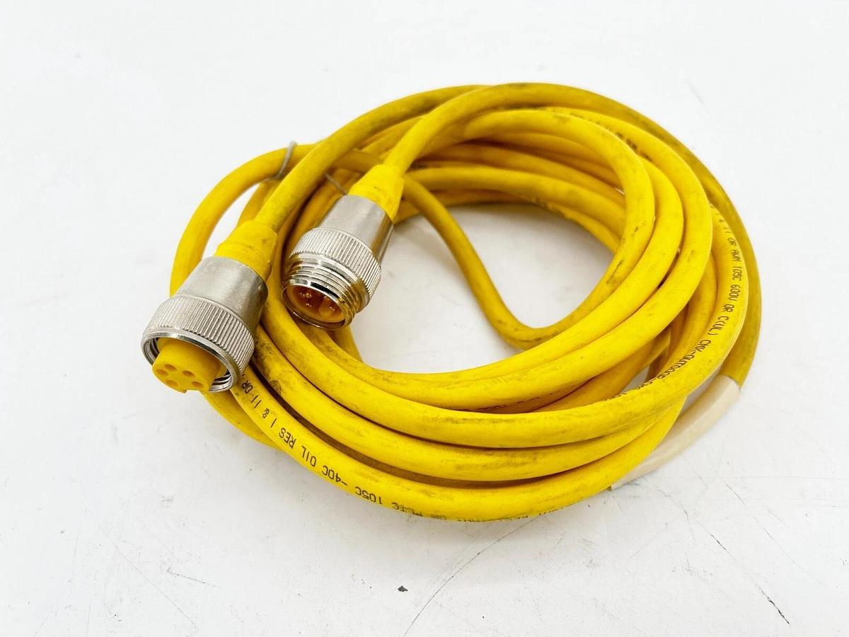 Used Turck RSM RKM 50-5M Double Ended Cordset 7.8" 5x18AWG 600V U2282