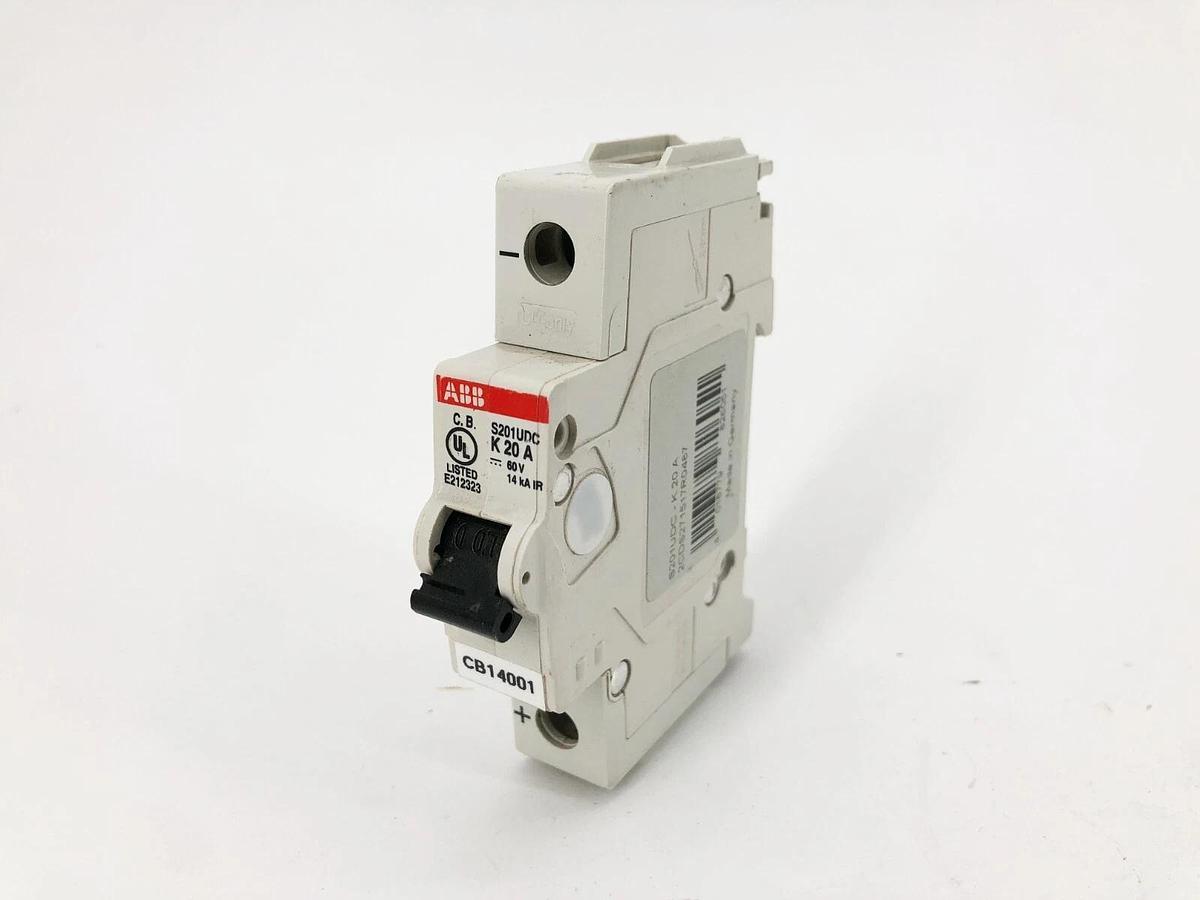 New ABB S201UDC-K20 Circuit Breaker 20A 1P 60V - No Box