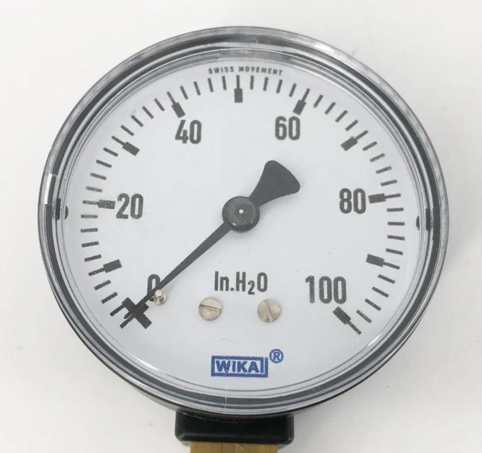 New Wika 52941783 Gauge 611.13.2.5" 0-100 IN H2O 1/4" Lower Mount - No Box