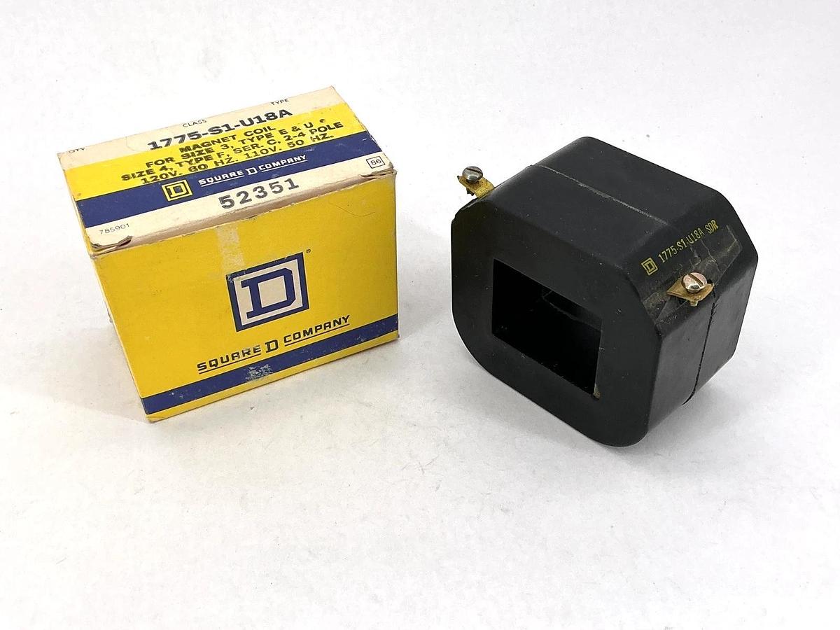 New Square D 1775-S1-U18A Magnet Coil 110/120V 50/60HZ 52351