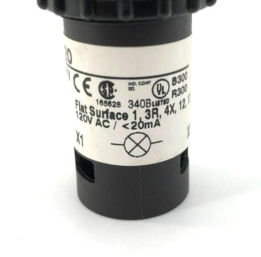 New Eaton C22-L-Y-120 Yellow Indicating Pilot Light 120VAC