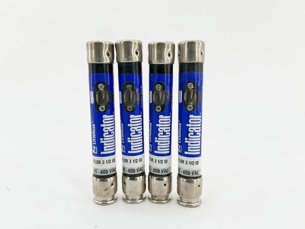 New Lot of 4 FLSR-3-1/2-ID Time Delay Fuse 3.5A 600V Class RK5- No Box