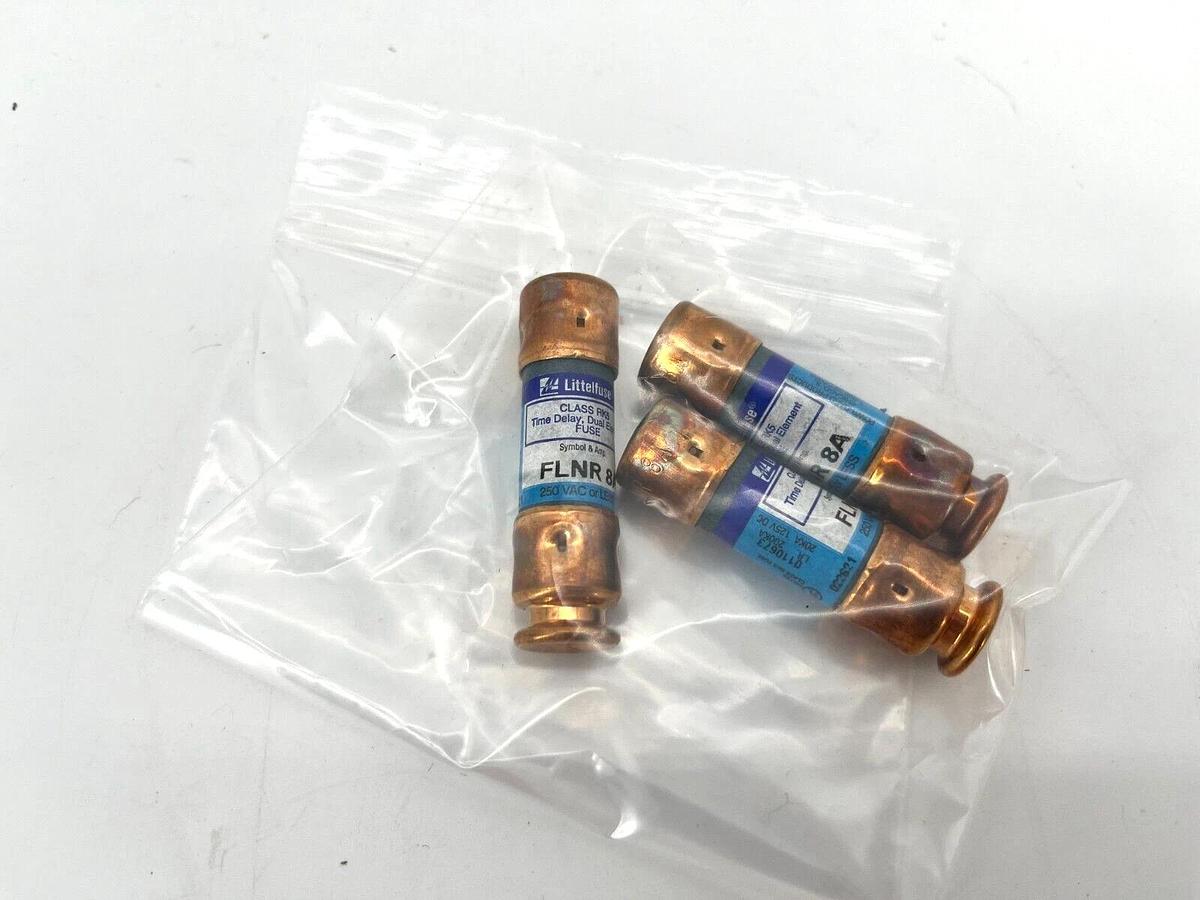 Lot of 3 New Littelfuse FLNR8A Class RK5 Fuses 8A 250VAC FLNR008