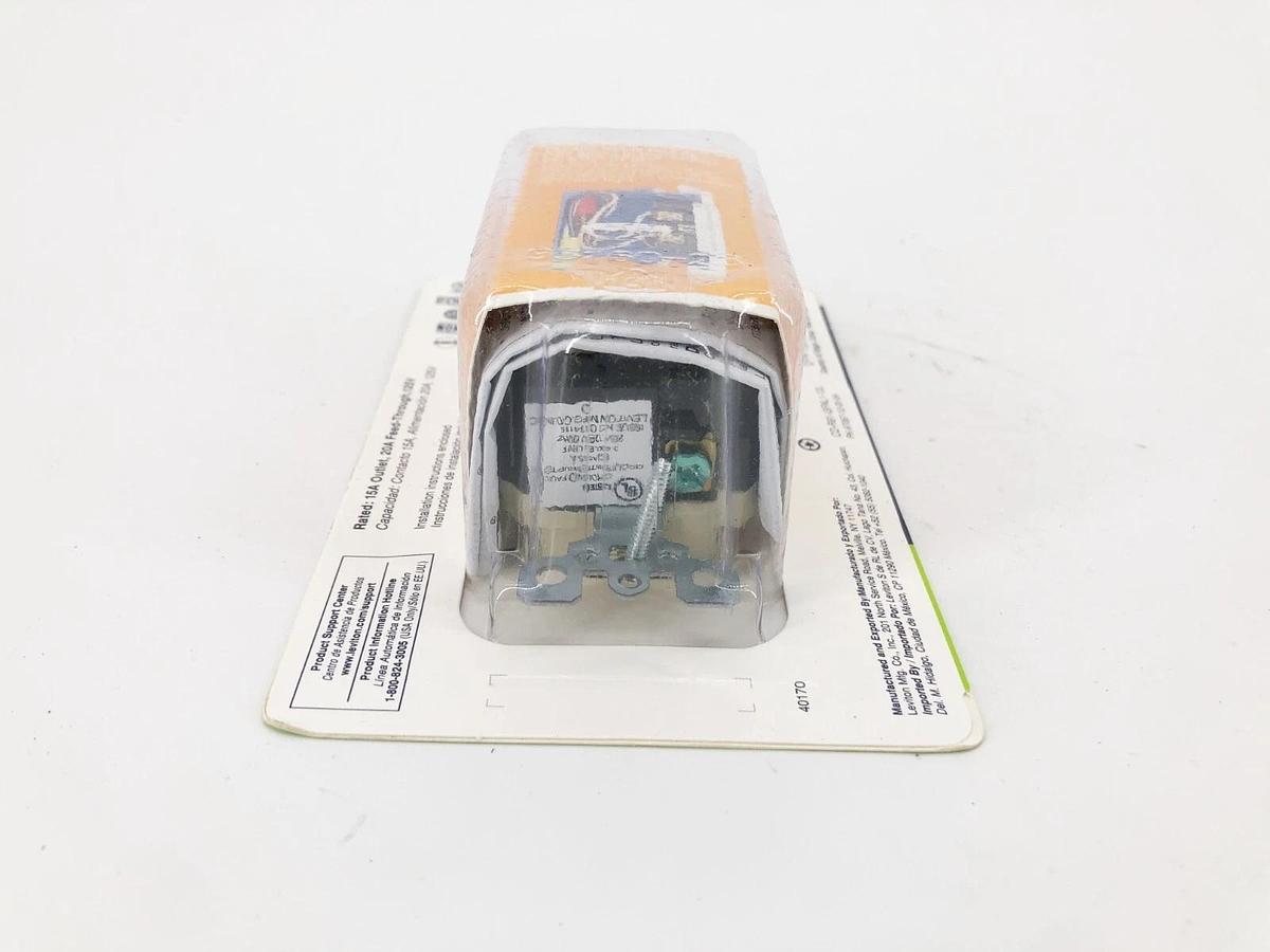 New Leviton GFNL1-I Slim Ivory GFCI Tamper-Resistant Receptacle w/ LED 125V 15A