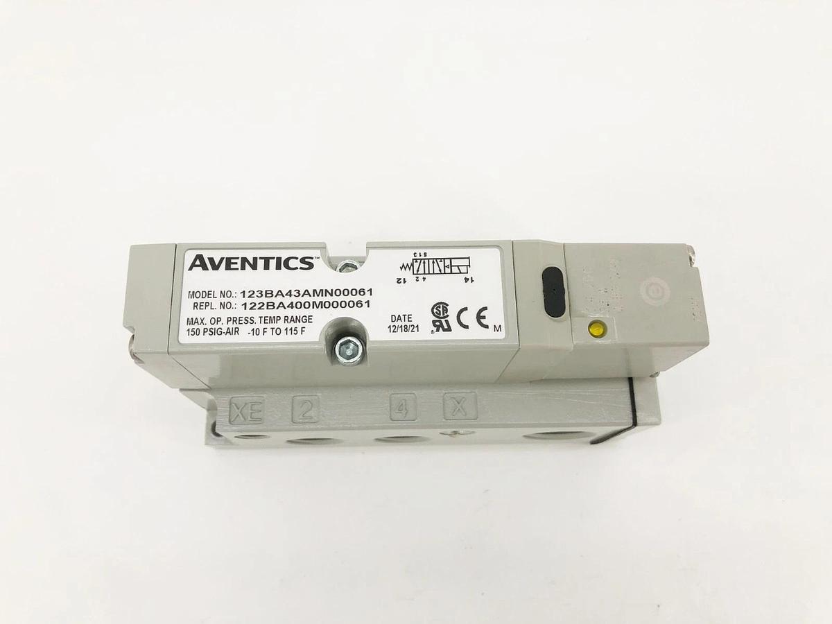 New Aventics 123BA43AMN00061 Solenoid Valve 24VDC 122BA400M000061 - No Box