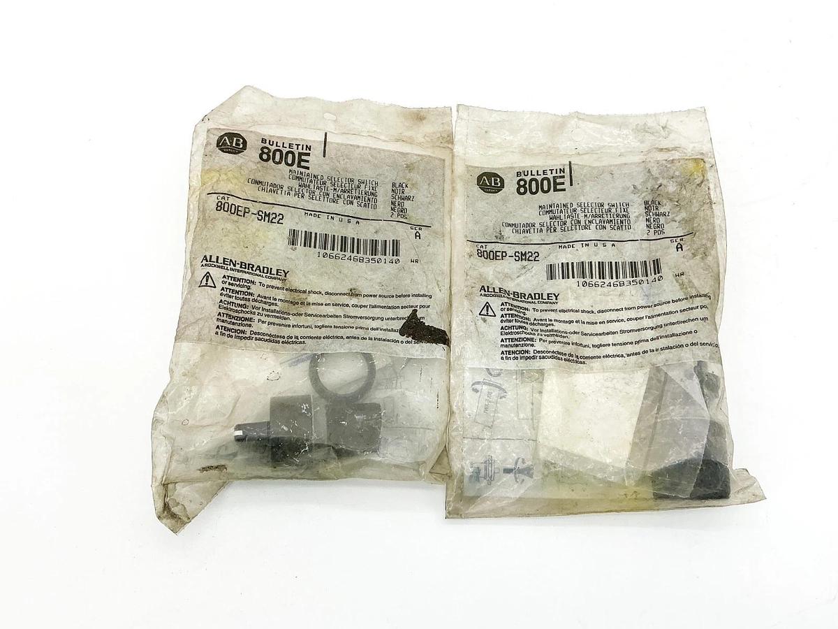 New Lot of 2 Allen Bradley 800EP-SM22 Maintained Selector Switch 2 POS Ser.A