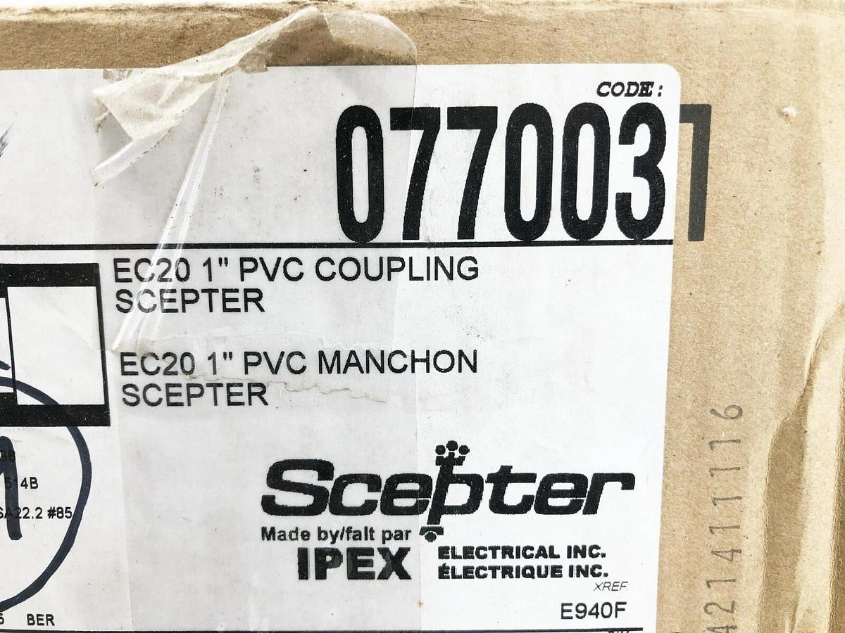 Lot of 22 New Scepter EC20 1" PVC Couplings 0770031