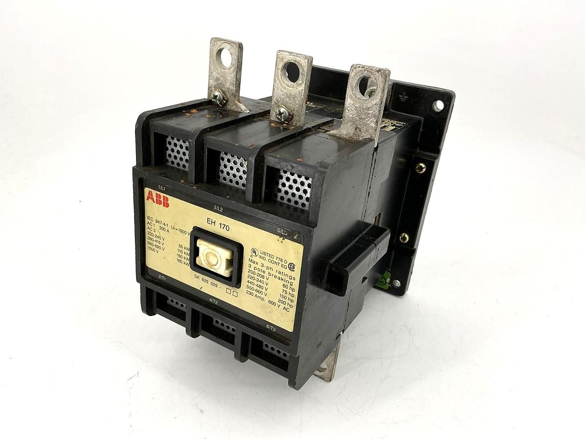 Used ABB EH-170C-*L Contactor 3P 3-Phase 230A 600V Coil 110/120V 50/60HZ EH170C*L