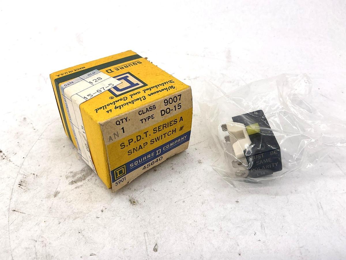 New Square D 9007DO-15 Ser A SPDT Replacement Snap Switch 9007DO15 45640