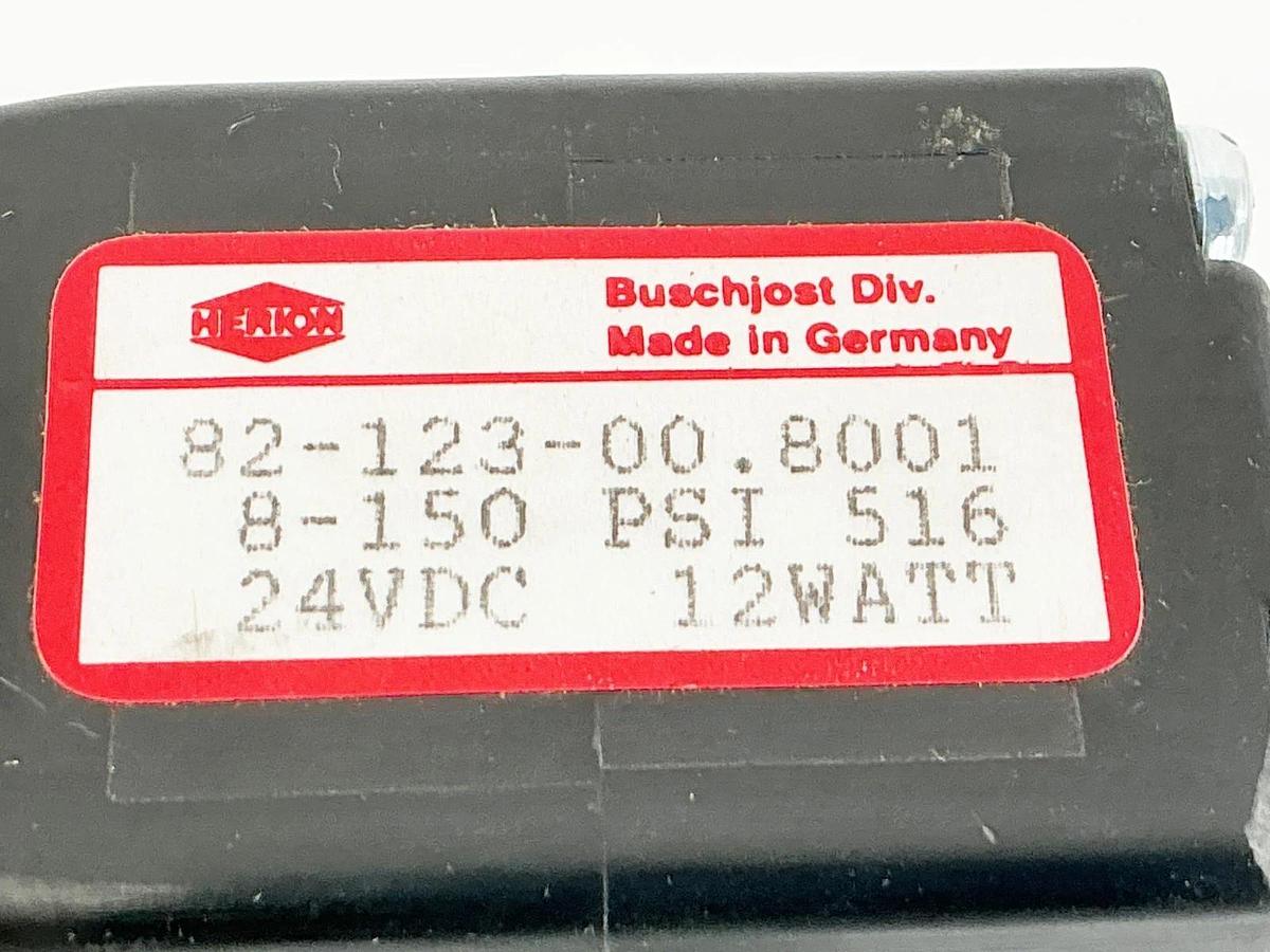 New Herion 82-123-00.8001 Solenoid Valve 24VDC 12W 8-150PSI - No Box