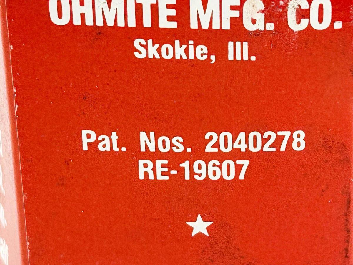 New Lot of 2 Ohmite RE-19607 Rheostat Potentiometer 0323A 25000OHMS
