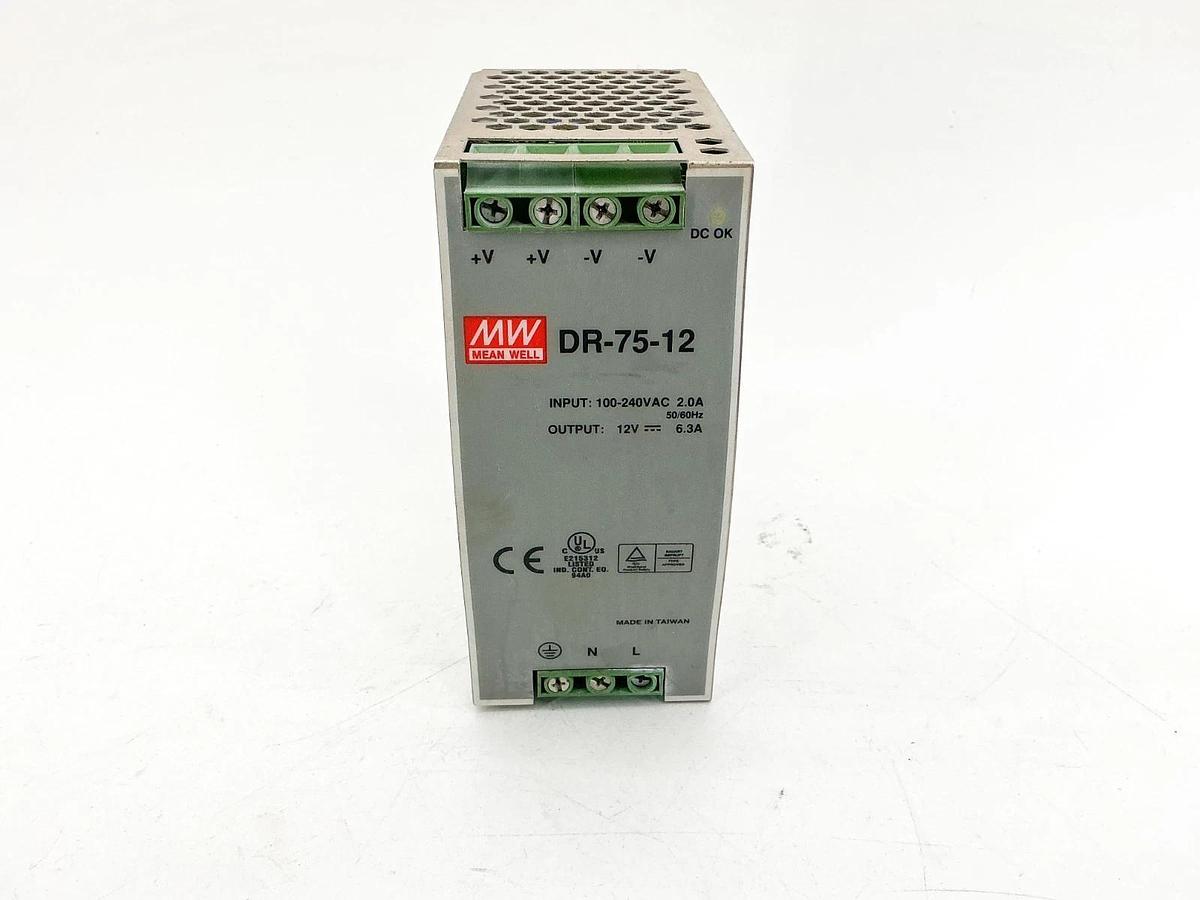 Used Meanwell R-75-12 Power Supply 100-240VAC 2A