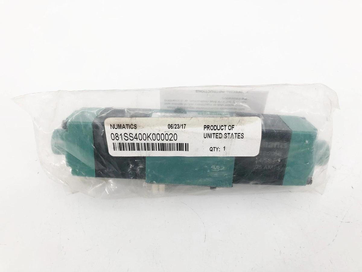New Numatics 081SS400K000020 Solenoid Valve 1/8" NPTF 24VAC MK8 Series