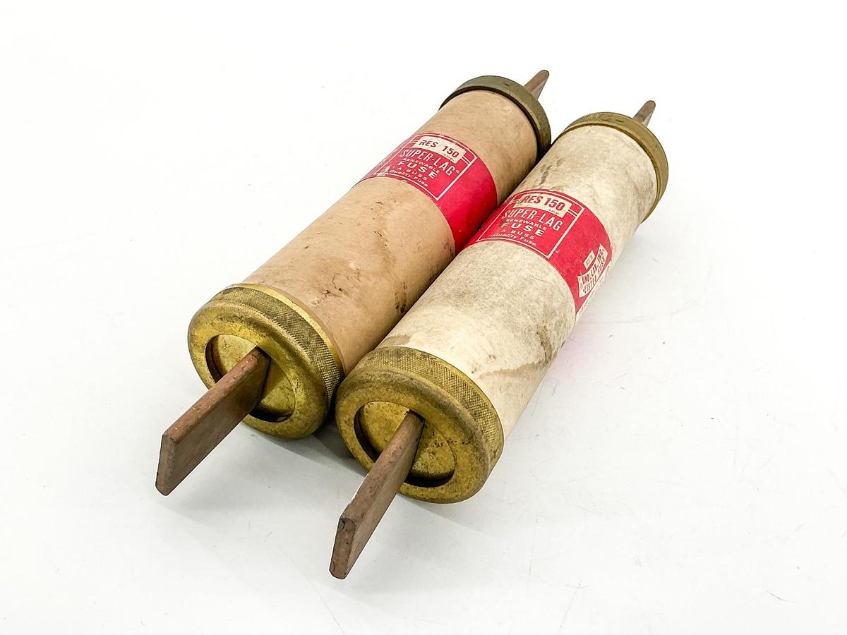 Used Bussmann Lot of 2 REN150 Renewable Super-Lag Fuse 150A 600V
