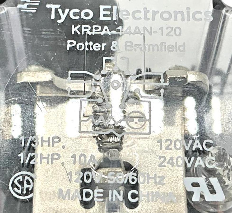 Used Lot of 4 Tyco Potter & Brumfield KRPA-14AN-120 Relay 11-Pin 3P 10A 120V 50/60HZ