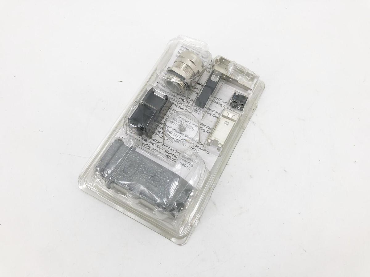 New Harting Han 3A RJ45 Connector Male Panel Mount Cat5 Straight 1 Port