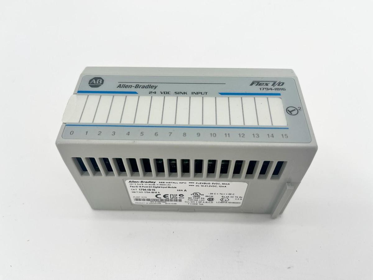 Used Allen Bradley 1794-IB16 Ser. A Flex I/O 16-Point Digital Input Module