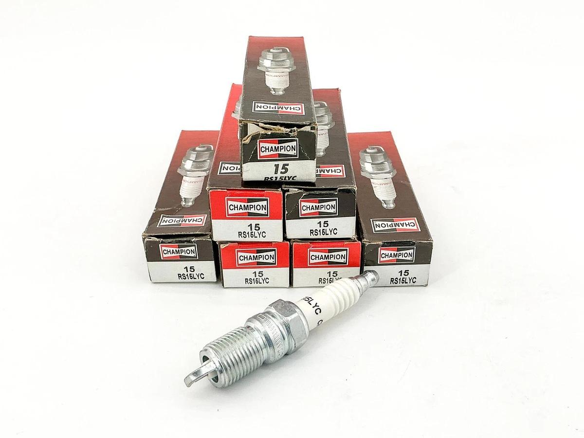 New Lot of 7 Champion RS15LYC Copper Plus Spark Plug 15