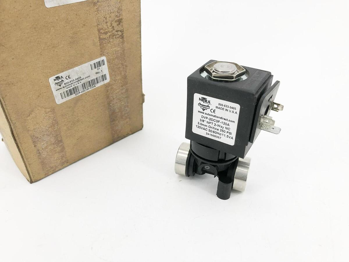 New Nitra DVP-2DC3F-120A Solenoid Valve 2-Way 3/8" NPT 120VAC