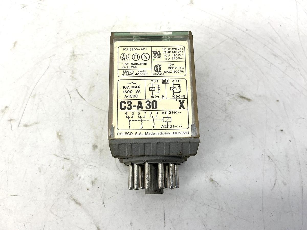 New Turck C3-A30X/120VAC Ser MR-C Relay 11-Pin 120VAC Coil 3P 10A 250V No Box