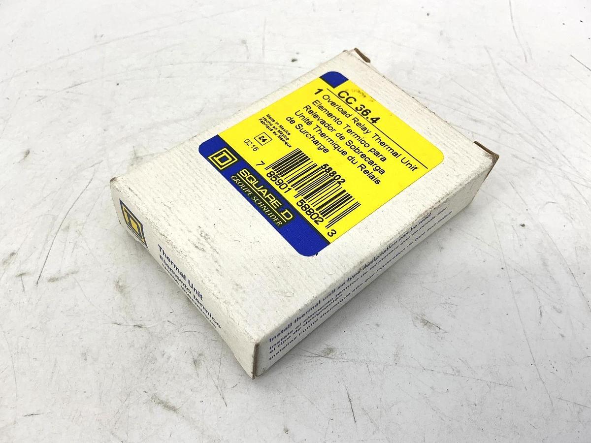 New Square D CC36.4 Overload Relay Thermal Unit 36.4 58802
