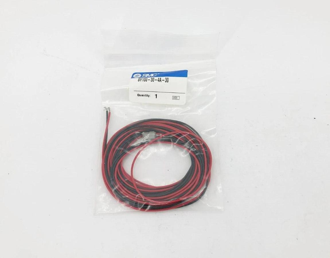 Lot of 4 New SMC SY100-30-4A-30 Connector Assembly 3000mm Length