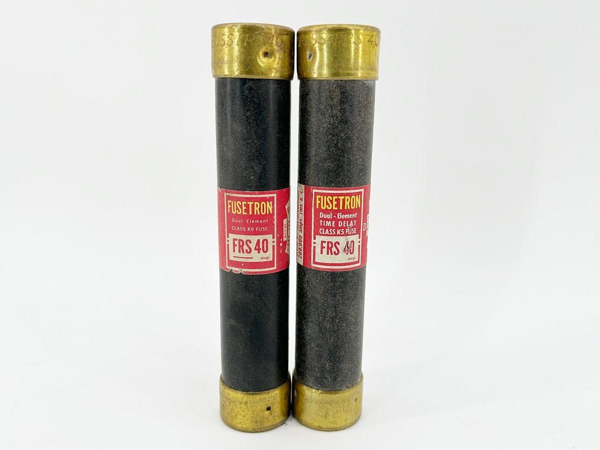 New Lot of 2 Bussmann FRS-40 Time Delay Dual Element Fuse 40A 600V RK5