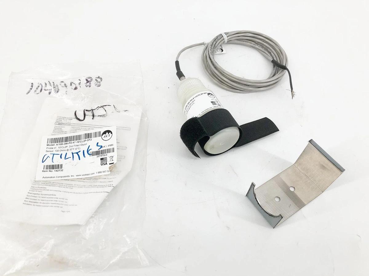 New Automation Components A/100-3W-PO-4"-10'CL2P-GF2 RTD Sensor 4" Probe 142732