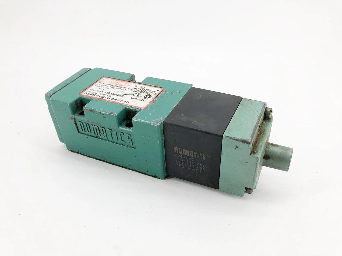 Used Asco Numatics 554SA400K046T30 Solenoid Valve 110-120/50-60 150psig 228-840