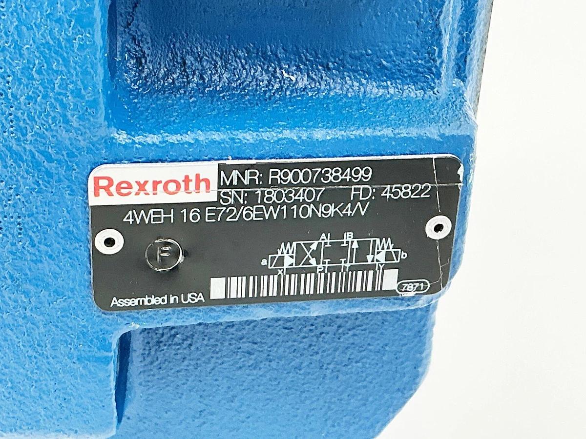 New Rexroth R900738499 Directional Control Valve 4WEH 16 E72/6EW110N9K4/V No Box